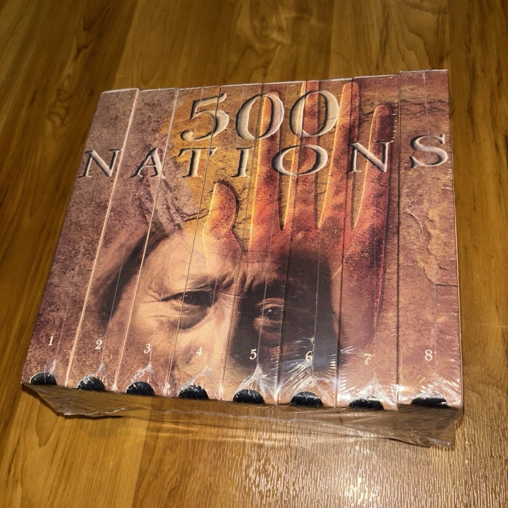 500 Nations VHS Box Set 8 Volumes Kevin Costner Native American History NEW